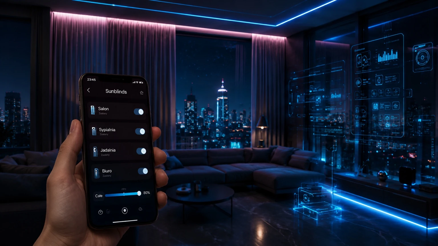 Zasłony smart Tuya Wi-Fi Zigbee Warszawa