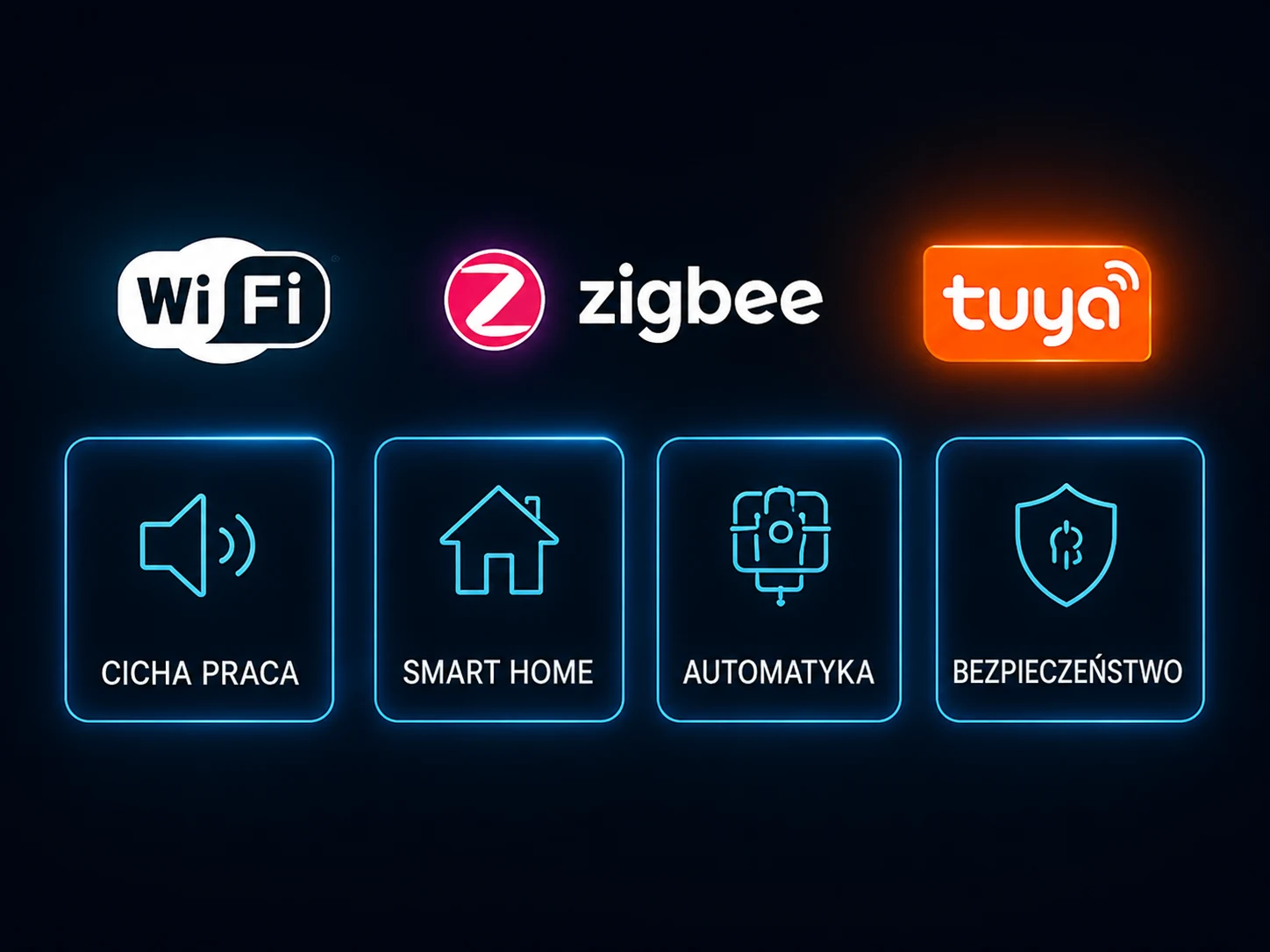 Karnisze smart Wi-Fi i Zigbee z aplikacją